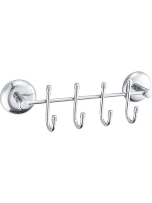 Frefly Store Feyzayapı Metal 4'lü Banyo Lavabo Vidalı Askılık Sağlam Aparat Krom Askılık Elbise Havlu Asma Askı