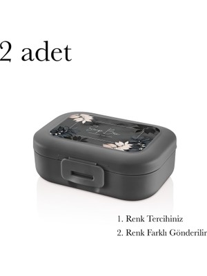 Frefly Store 2 Adet Katı Sabun Saklama Taşıma Kutusu (Koyu Gri)