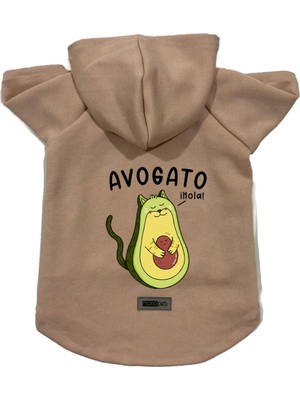 Frefly Store Monopetz Kapişonlu Polar Sweatshirt Köpek ve Kedi Kıyafeti & Elbisesi Bej Avogato L