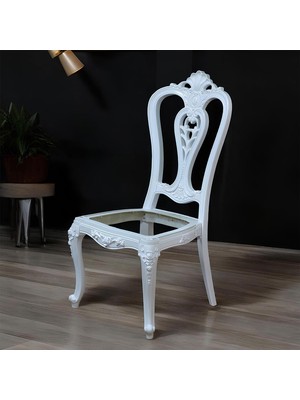 Frefly Store BADEM10 Begonya Sandalye Sert Plastik Beyaz Koltuk Bahçe Balkon Mutfak Yemek Masası Sandalyesi