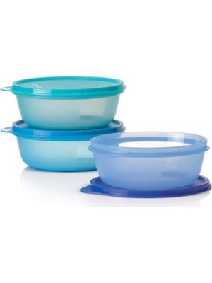 Frefly Store Tupperware Şekerpare 600ML 3lü Saklama Kapları Mavi