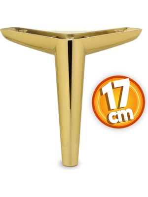Frefly Store BADEM10 Piko Lüks Mobilya Kanepe Sehpa Tv Ünitesi Koltuk Ayağı 17 cm Gold Altın Baza Ayak