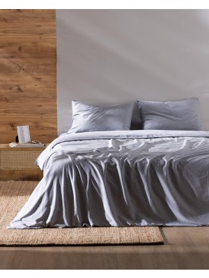 Frefly Store Madame Coco Benati Çift KIŞILIK%100 Pamuk Ipliği Boyalı Nevresim Takımı, Lacivert, 200 x 220