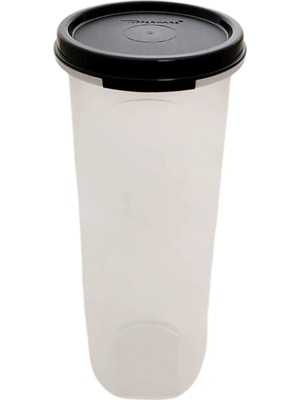 Frefly Store Tupperware Circular 890 ml Siyah Yumurta Kabı Yuvarlak Kutu Kuru Saklama Stoku Dekorasyon Geri Sihirli Kutu Kahve Pedleri Için