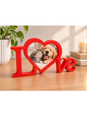 Frefly Store Love Yazılı Fotoğraf Çerçeveli Dekor – Masaüstü Anı Çerçevesi