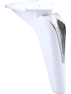 Frefly Store BADEM10 Tılsım Mobilya Oturma Yükseltici Kanepe Sehpa Tv Ünitesi Koltuk Ayağı Baza Ayakları Beyaz Krom 16 cm
