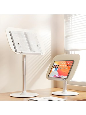Frefly Store Coverzone Ayarlanabilir Ahşap Kitap Okuma Standı 30–55 cm – Metal Ayaklı Ergonomik Notebook ve Tablet Standı – Çok Amaçlı Laptop Yükseltici Çizim ve Ders Çalışma Sehpası, R30, Krem