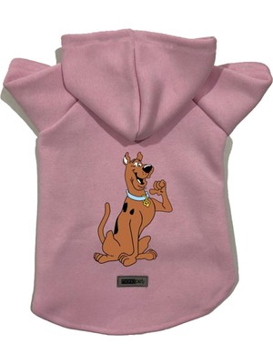 Frefly Store Monopetz Kapişonlu Polar Sweatshirt Köpek ve Kedi Kıyafeti & Elbisesi Pembe Scooby Doo L