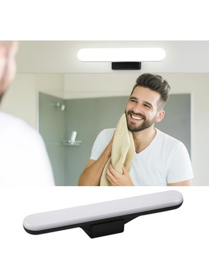 Frefly Store Elektrikurunleri 30CM Mıknatıslı Kablosuz LED Lamba – USB Şarjlı, 3W 32 Led, Dokunmatik Renk Değişimi, 6400K-4000K-3200K, Işıldak Aplik Makyaj Tıraş Mutfak Dolap Işığı Cata LED (Siyah)