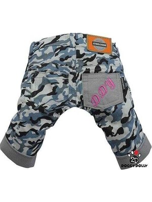 Frefly Store Doggy Dolly Mavi Kamuflaj Pantalon Large