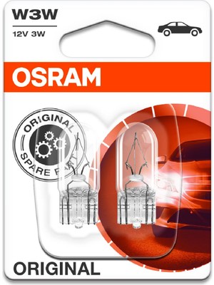 Frefly Store Osram (X) Ampul 12V 3W Dipsiz Gösterge (Ikili Ambalaj) Blister Ambalaj, 2821-02B