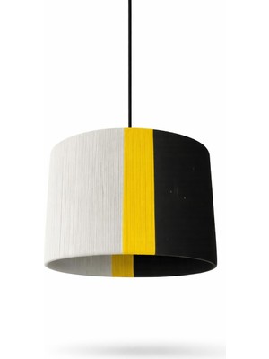 Frefly Store Modern Sarkıt Avize – 3 Renkli (Beyaz/sarı/siyah) Kumaş Abajur | Minimal Tavan Aydınlatma | Salon, Yemek Odası, Yatak Odası Için Şık Pendant Lamp