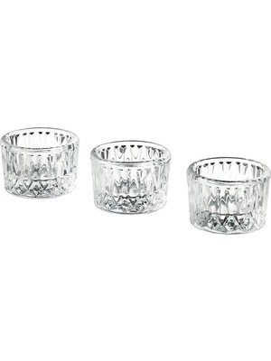 Frefly Store Ikea Smällspırea Cam Mumluk, 5 x 3.5 Cm, 3 Adet, Şeffaf