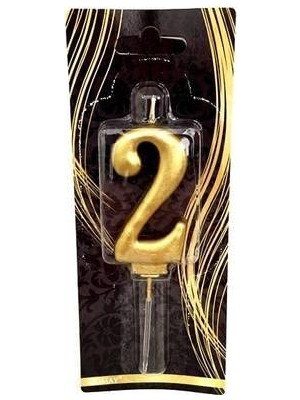 Frefly Store Benim Marifetlerim - 2 Yaş Altın Pasta Mumu