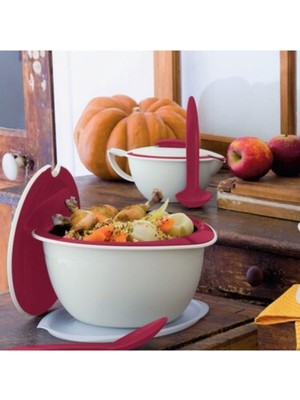 Frefly Store Tupperware Şık Servis Ürünü ve Kaşığı 3.5 Lt