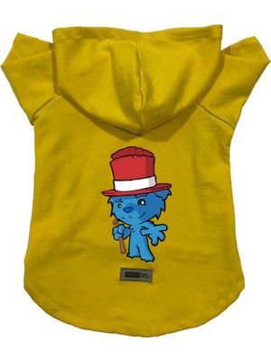 Frefly Store Monopetz Kapişonlu Polar Sweatshirt Köpek ve Kedi Kıyafeti & Elbisesi Sarı Bear Xs