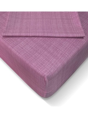 Frefly Store Alla Turca AT7639 Ranforce 180X200CM Lastikli Çarşaf Seti, Gül Kurusu