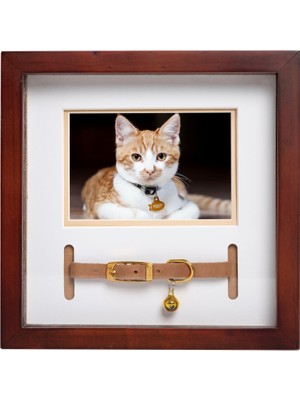Frefly Store Pearhead Pet Yaka Hatıra Çerçevesi, Evcil Hayvan Anıtı Resim Çerçevesi, Evcil Hayvan Sahibi Ev Dekoru, Kedi Veya Köpek Hatırası, 3 "x 4.5" Fotoğraf Ekleme, Duvara Montaj ve Masa Üstü Çerçeve, Espresso