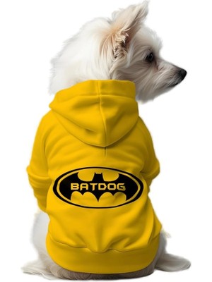 Frefly Store Mpz Pets Kedi ve Köpek Kıyafeti & Elbisesi Sarı Hoodie Batdog L
