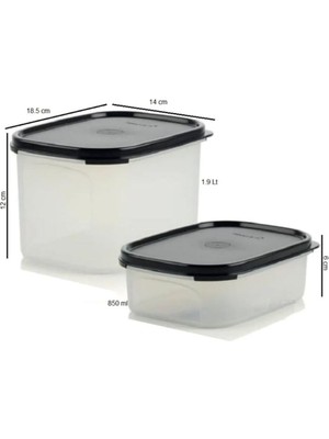 Frefly Store Tupperware Kompakt Ikili Saklama Kabi 1.9 Lt- 850 ml