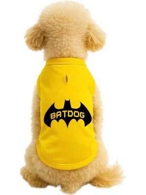 Frefly Store Mpz Pets Kedi ve Köpek Kıyafeti & Elbisesi Sarı Batdog Atlet S