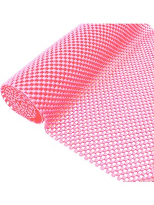 Frefly Store Promosyonca Kaydırmaz Halı Matları, Lateks, Farklı Renkler, 45X90 cm (Açık Pembe)