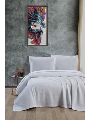 Frefly Store Mulberry Beyaz 100% Pamuk Dörtmevsim Pike, 240X260 cm Yüksek Klimalı Pike