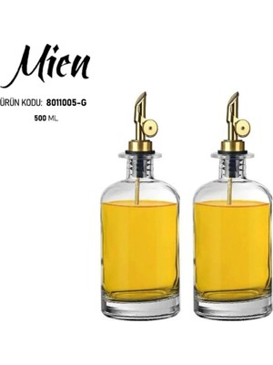 Frefly Store Yzhome 2'li Cam Yağdanlık Seti Yağlık Sirkelik 500 ml