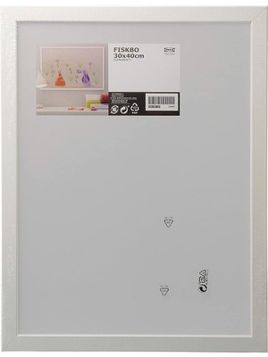 Frefly Store Ikea Fıskbo Çerçeve, Plastik ve Fibrokarton, 30X40 Santimetre, Beyaz [tek Çerçeve]