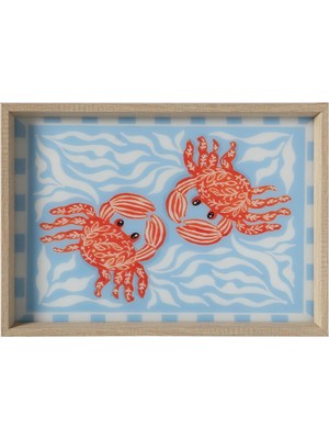 Frefly Store Crabs Dekoratif Tepsi 31X42 cm