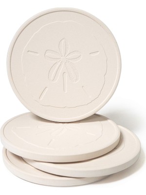 Frefly Store Coasterstone "EC900 Emici Altlık, 4 – 1/4 Inç," Kum Dollar, Set 4