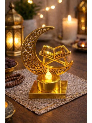 Frefly Store Gold Yeni Pilli LED Işık, Askılı Fener Süsü Sarı Işıklar Peri Işıkları Aydınlatmalı Şerit LED Ramazan Süsü LED Işık