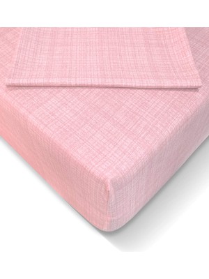 Frefly Store Alla Turca Ranforce 120X200 cm Lastikli Çarşaf Seti - Toz Pembe AT7605