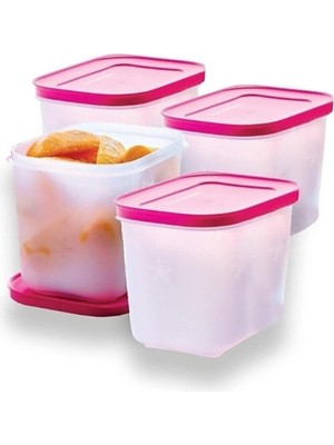 Frefly Store Tupperware Alaska Serisi (4 x 1.1l Dik) Buzdolabı Saklama Kabı