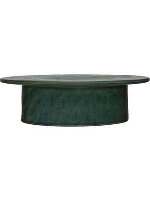 Frefly Store Creative Co-Op Seramik Kaide, Mat Yeşil Reaktif Sır Dekoratif Vurgular, 30,48 cm U x 30,48 cm G x 10,16 cm Y