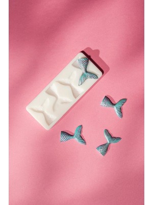 Frefly Store Deniz Kızı Kuyruk Mini Dörtlü Silikon Mum Kalıbı