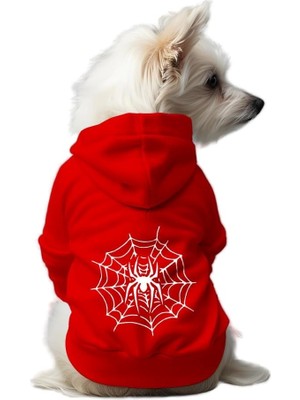 Frefly Store Mpz Pets Kedi ve Köpek Kıyafeti & Elbisesi Kırmızı Hoodie Örümcek L