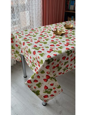 Frefly Store Dertsiz Masa Örtüsü Duck Keten 150 x 180 cm (Çilek)