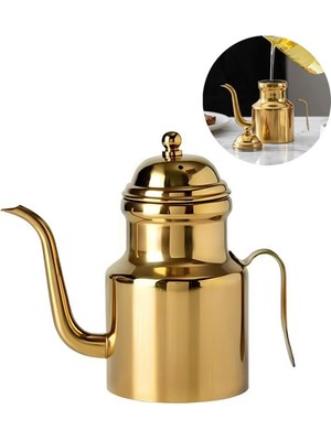 Frefly Store Komple 304 Çelik Gold 310 ml Yağdanlık Sosluk ve Sirkelik CIN596SR