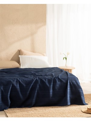 Frefly Store Mathilda King SIZE%100 Pamuk Karde Düz Pike - Lacivert