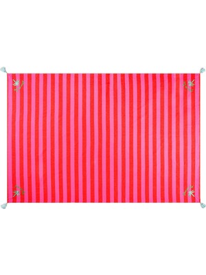 Frefly Store Nilüfer Pembe - Kırmızı Masa Örtüsü 160X240 cm