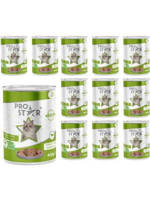 Frefly Store Prostar Yetişkin Kedi Kuzulu Pate 400 gr x 12 Adet