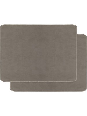 Frefly Store Ocean Home Textile 2'li Gri Renk Deri Amerikan Servis 40 x 30 cm