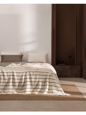 Frefly Store Orvanel Tek KIŞILIK%100 Pamuk Yatak Örtüsü - Haki