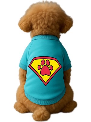 Frefly Store Mpz Pets Kedi ve Köpek Kıyafeti & Elbisesi Mavi Sweatshirt Superman Xs