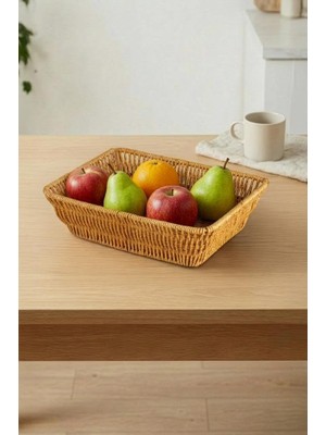 Frefly Store Digithome Dikdörtgen Rattan Mini Ekmek Sepeti - BB6061