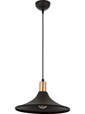 Frefly Store Avonni AV-4106-M28-BSY Siyah Boyalı Modern Avize E27 Metal 30CM