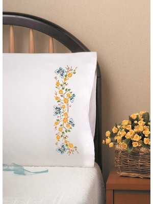 Frefly Store Tobin Stamped For Embroidery Pillowcase Pair 50CM x 80CM