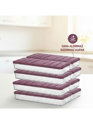 Frefly Store Selka Home Nora 8'li 1,2 Lt. Küçük Boy Mürdüm