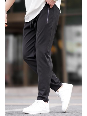 Frefly Store Madmext Siyah Fermuar Detaylı Erkek Pantolon 6520,SIYAH M